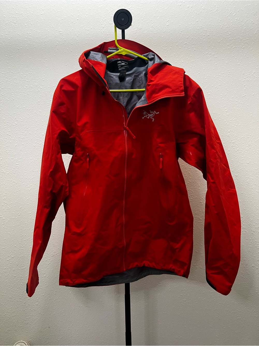 Arc'teryx Red Men's Waterproof Hooded Windbreaker
